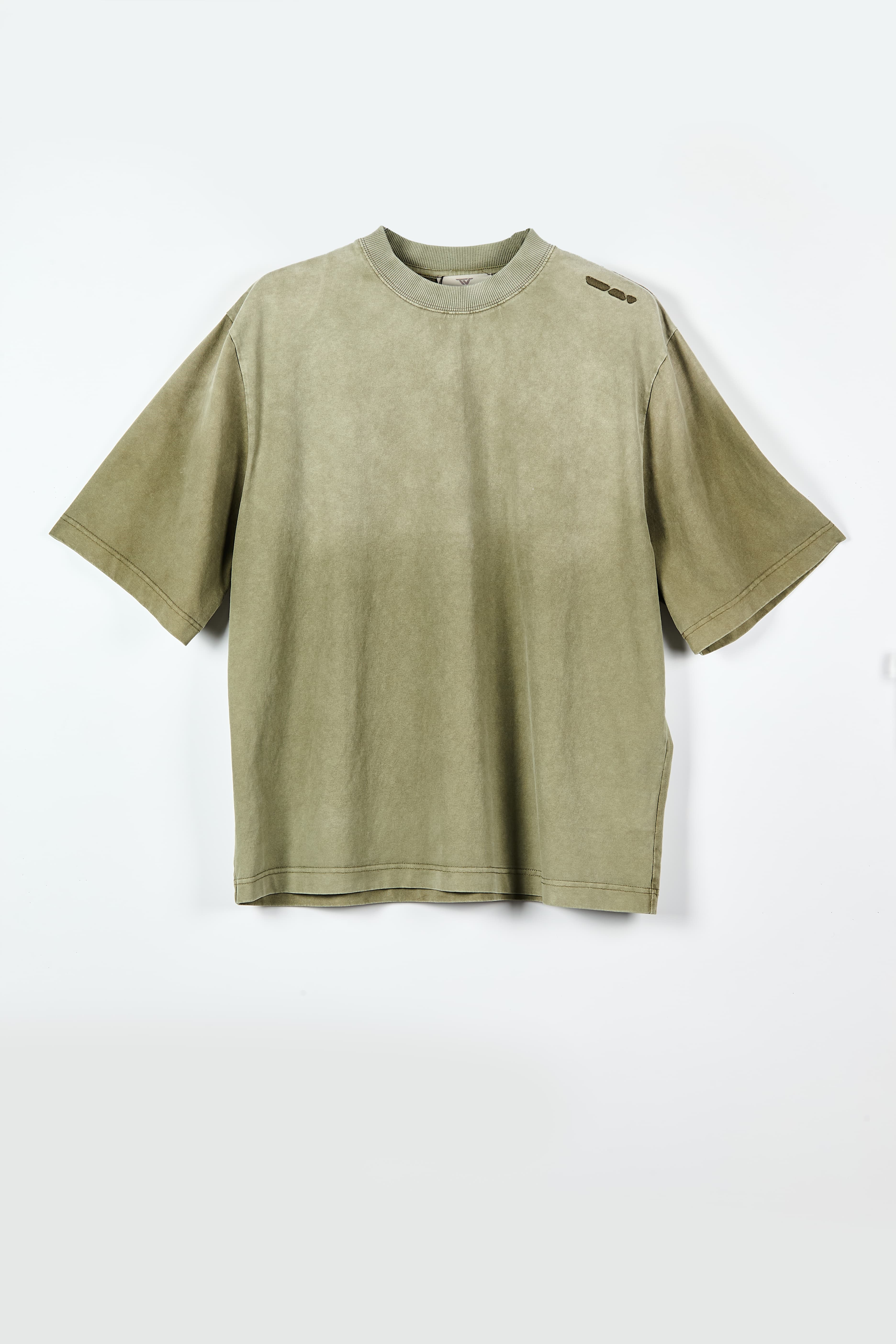 Vintage Washed Olive Oversized Tee - Grunge Streetwear T-Shirt